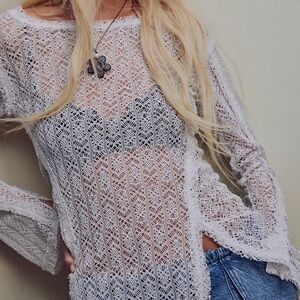 Free People On The Road Twisted Tee Ivory Medium